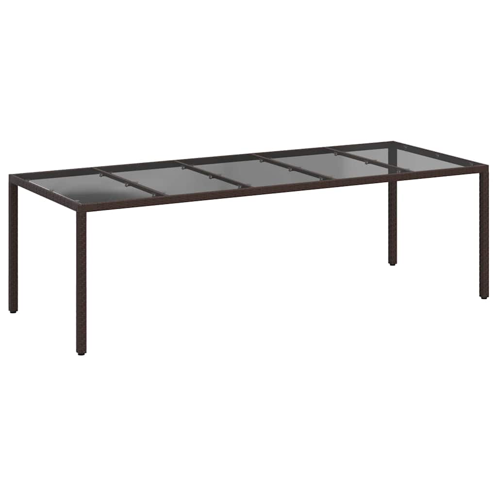 Gartentisch Braun 250 x 100 x 75 cm Poly-Rattan