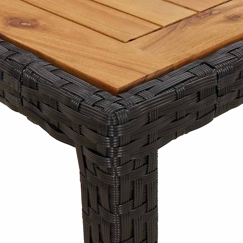 Gartentisch Schwarz 250 x 100 x 75 cm Poly-Rattan