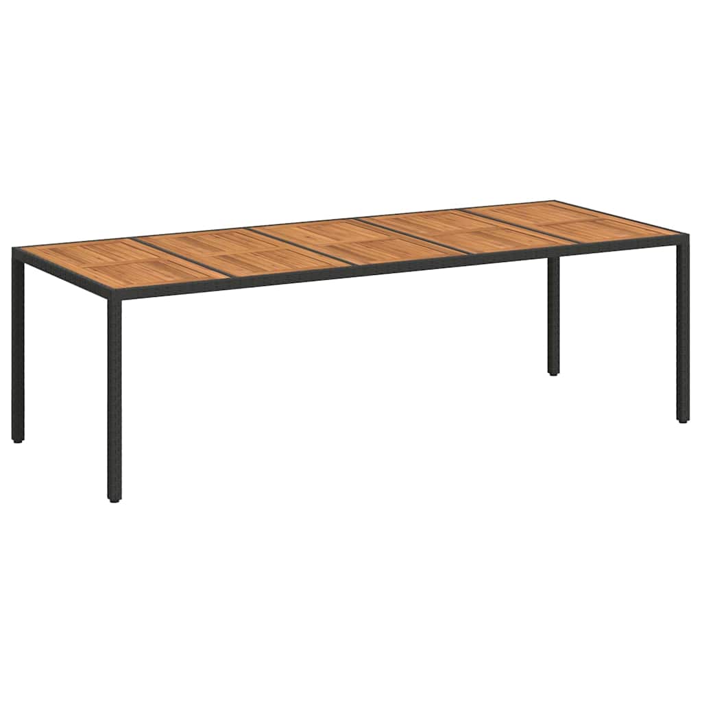 Gartentisch Schwarz 250 x 100 x 75 cm Poly-Rattan