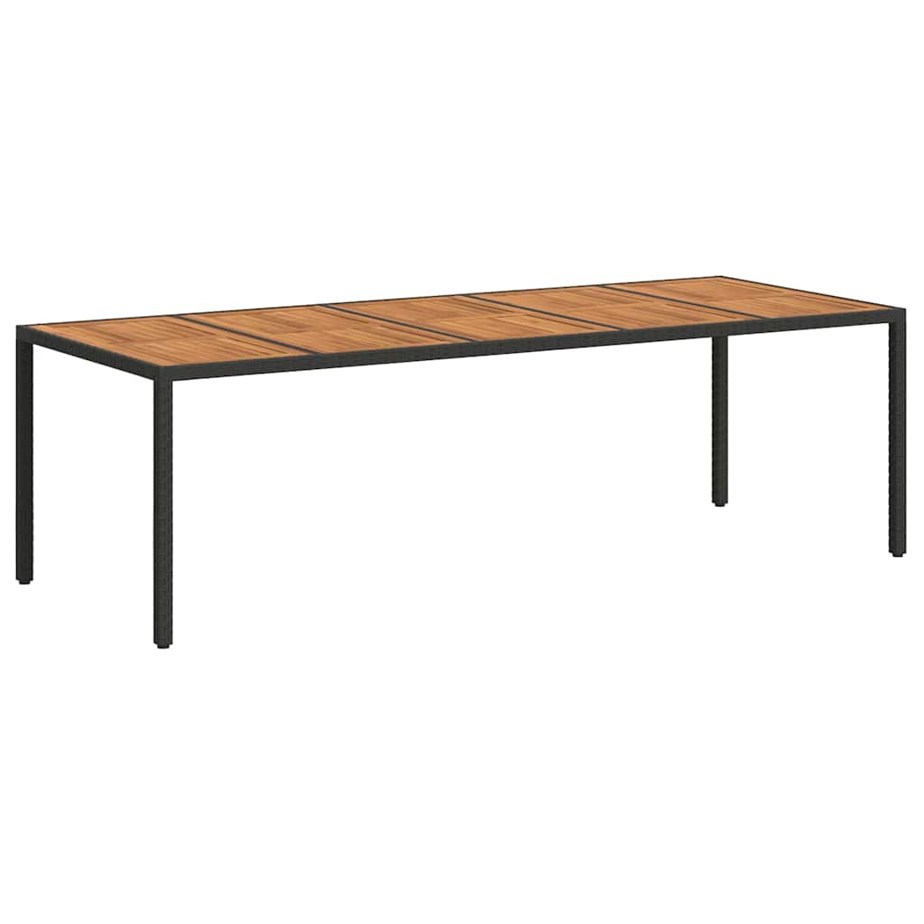 Gartentisch Schwarz 250 x 100 x 75 cm Poly-Rattan
