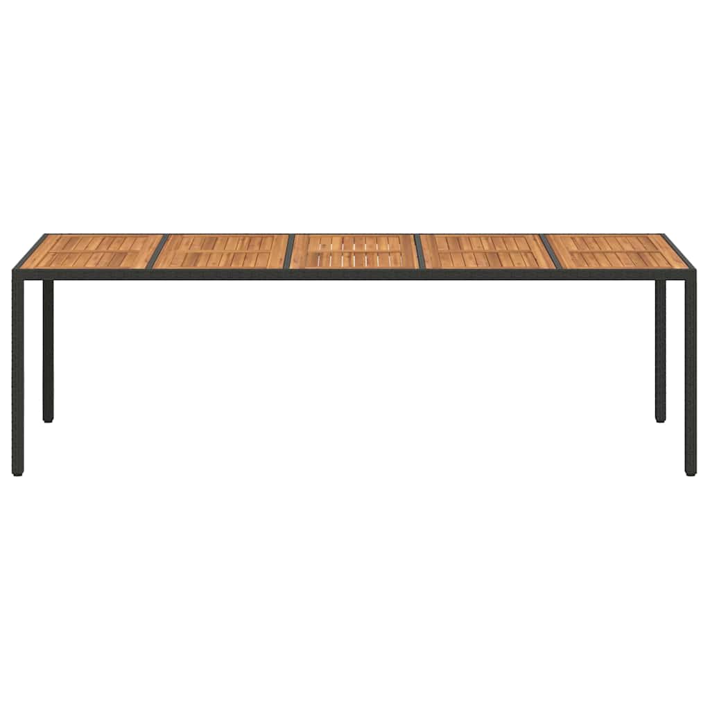 Gartentisch Schwarz 250 x 100 x 75 cm Poly-Rattan