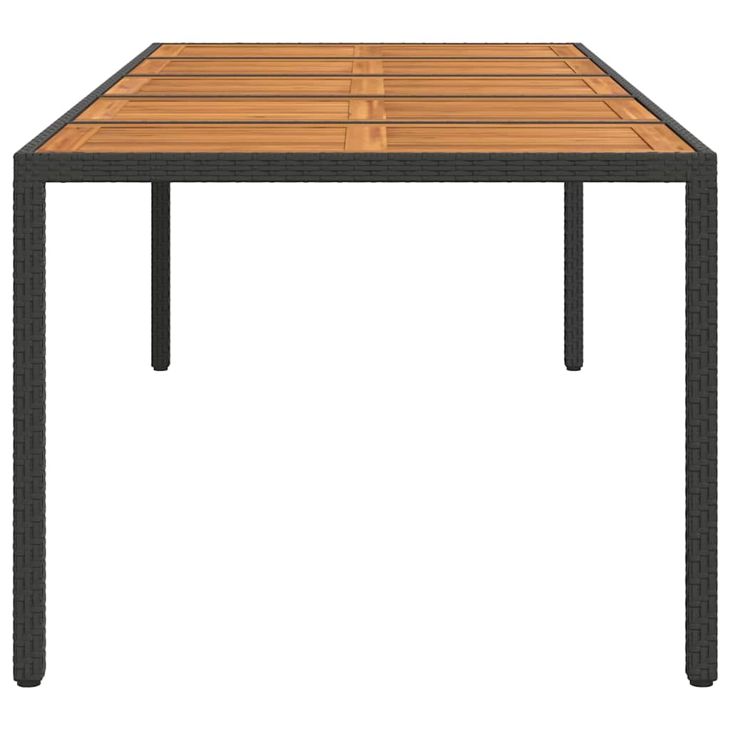 Gartentisch Schwarz 250 x 100 x 75 cm Poly-Rattan