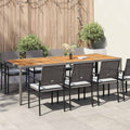 Gartentisch Grau 250 x 100 x 75 cm Poly-Rattan