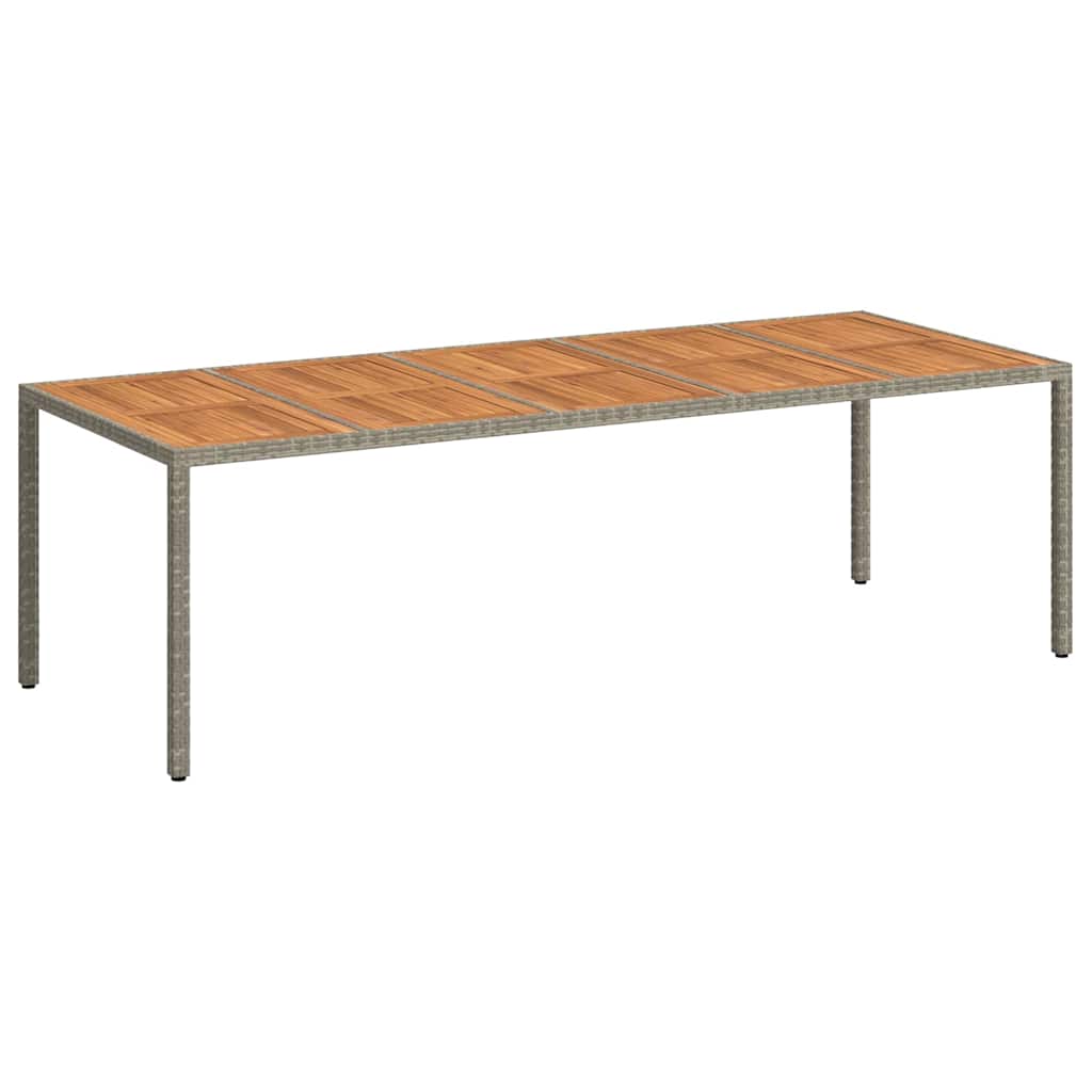 Gartentisch Grau 250 x 100 x 75 cm Poly-Rattan