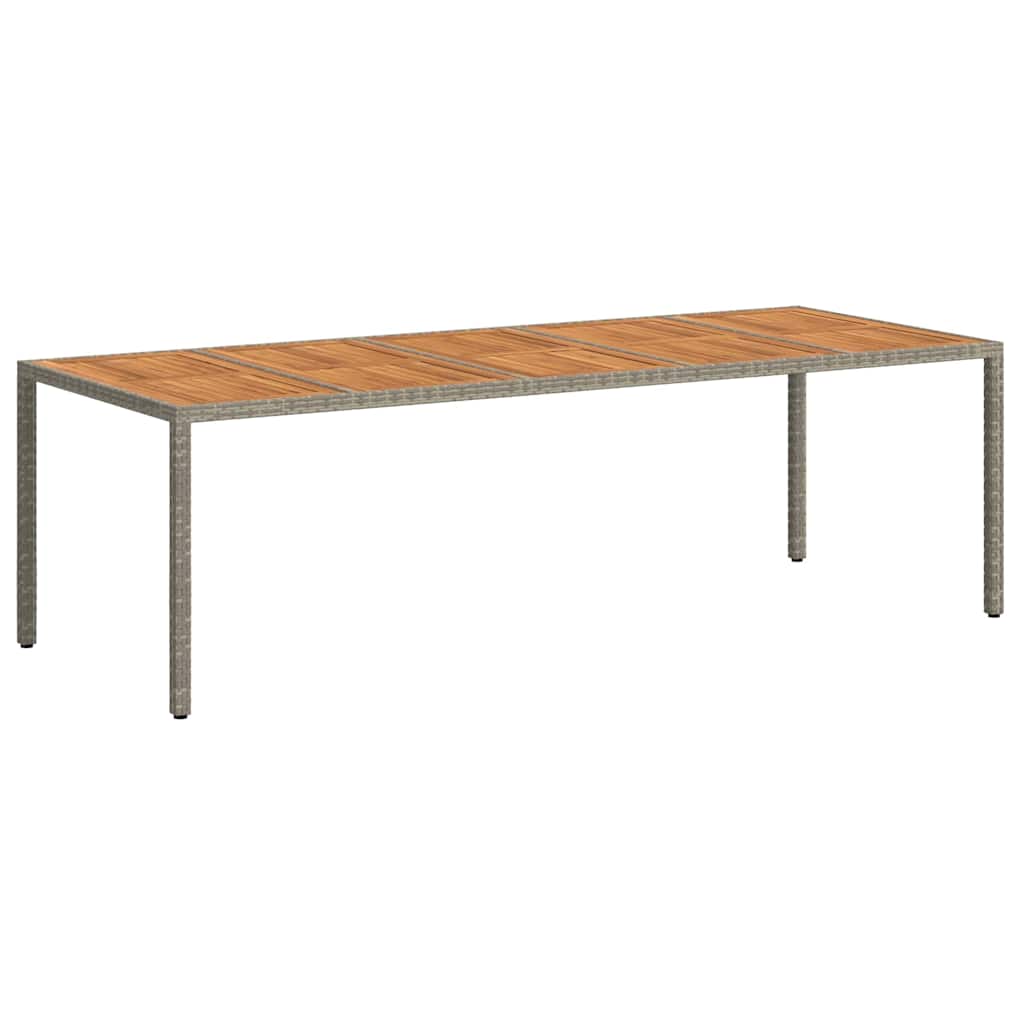 Gartentisch Grau 250 x 100 x 75 cm Poly-Rattan