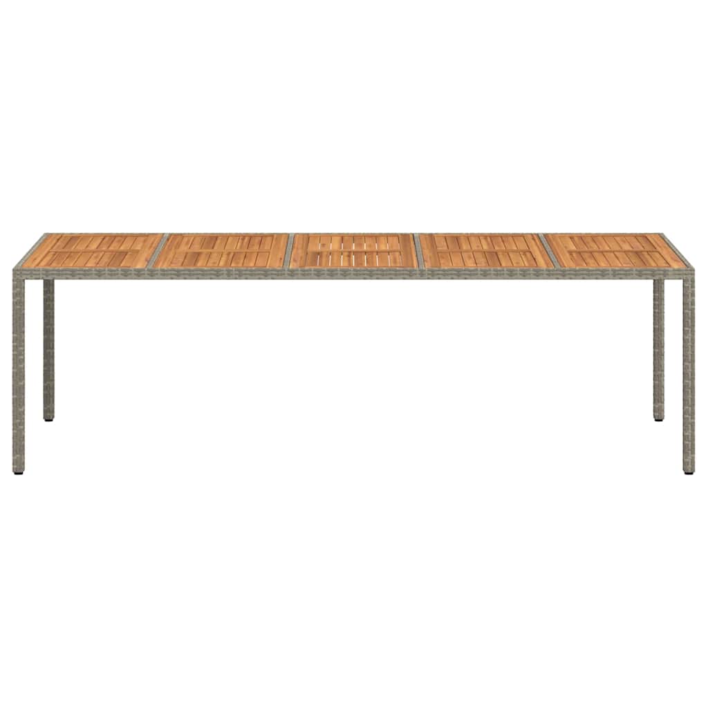 Gartentisch Grau 250 x 100 x 75 cm Poly-Rattan