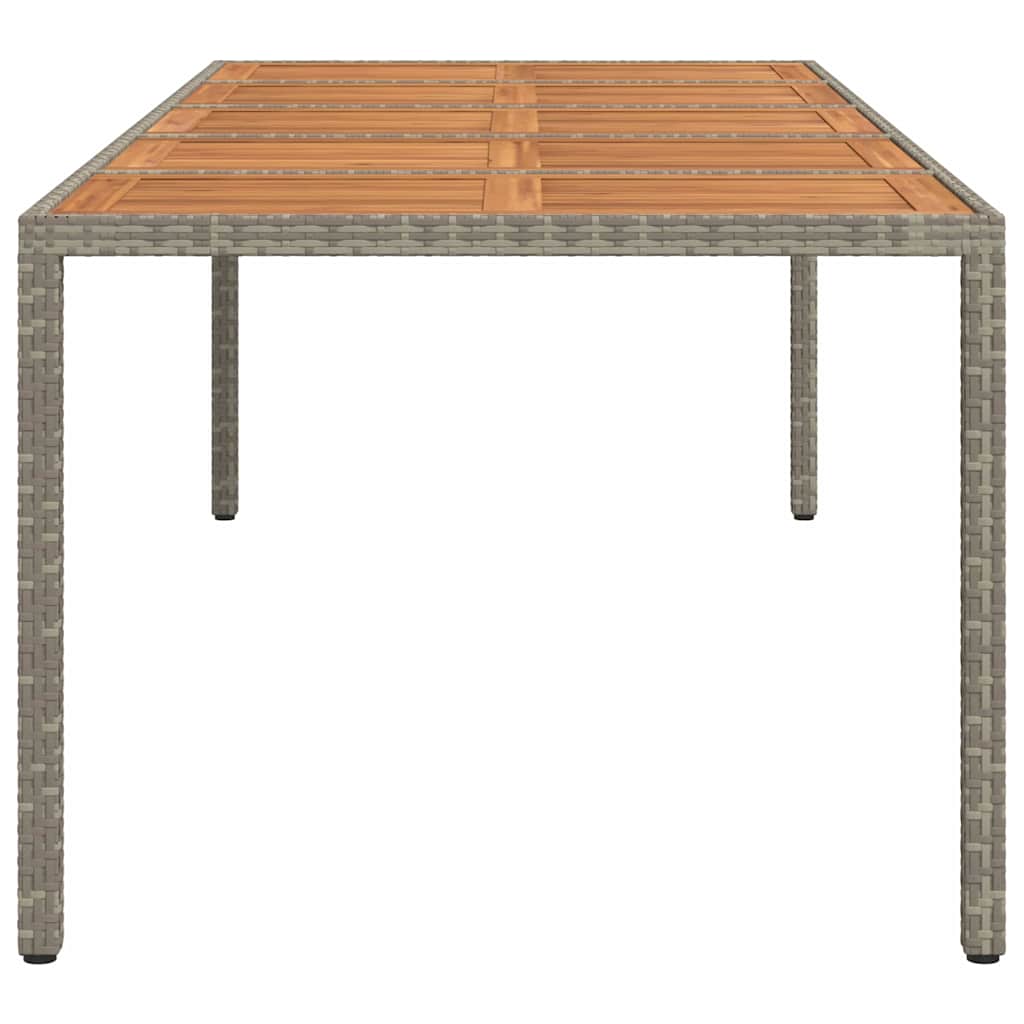 Gartentisch Grau 250 x 100 x 75 cm Poly-Rattan