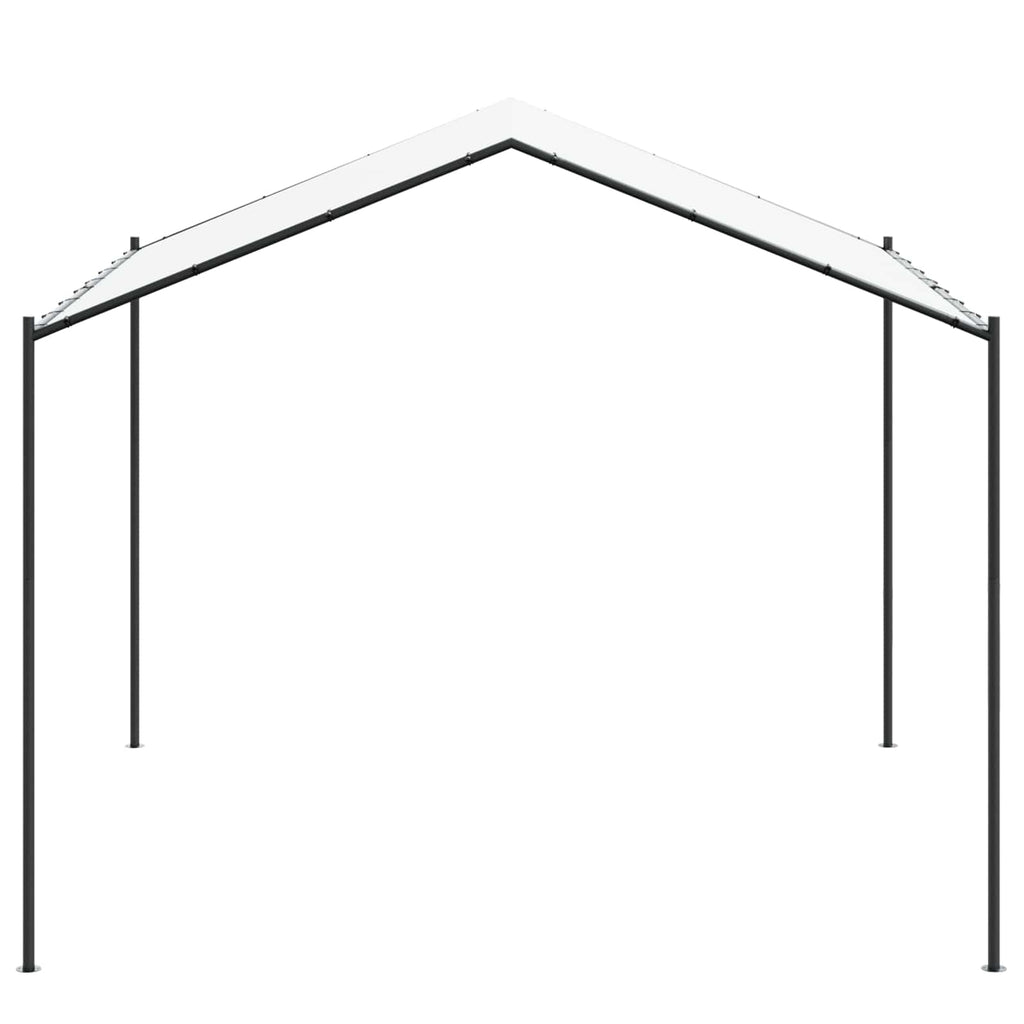 Pavillon 4 x 4 x 2,6 m Weiß Stahl und Polyester 180 gsm