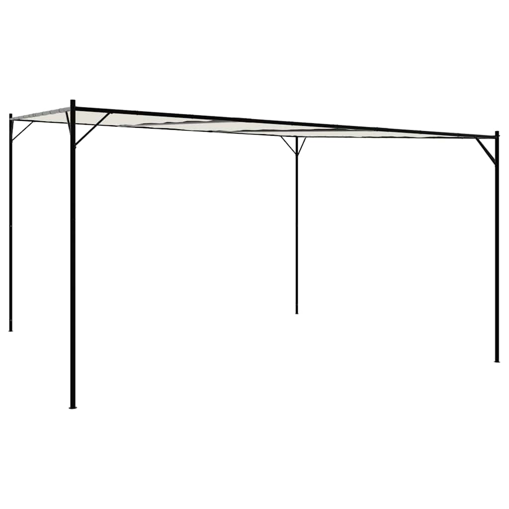 Pavillon Weiß 4x4 m 180 g/m² Stoff und Stahl