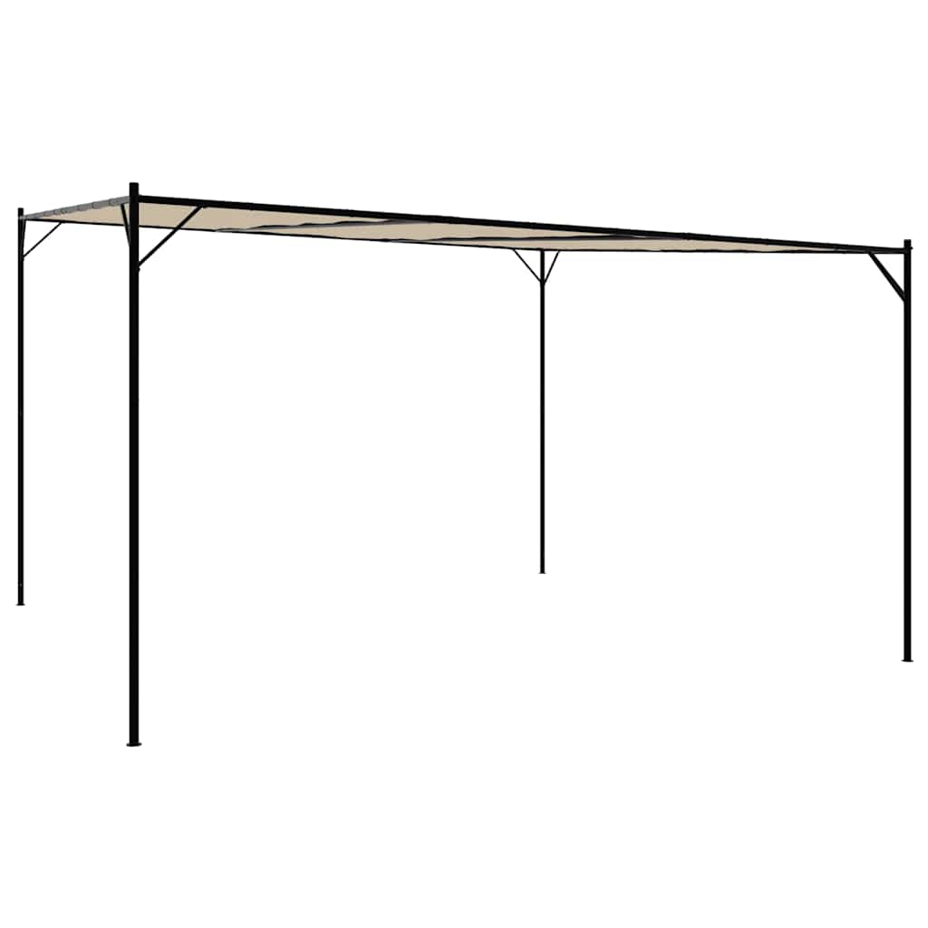 Pavillon Beige 4x4 m 180 g/m² Stoff und Stahl