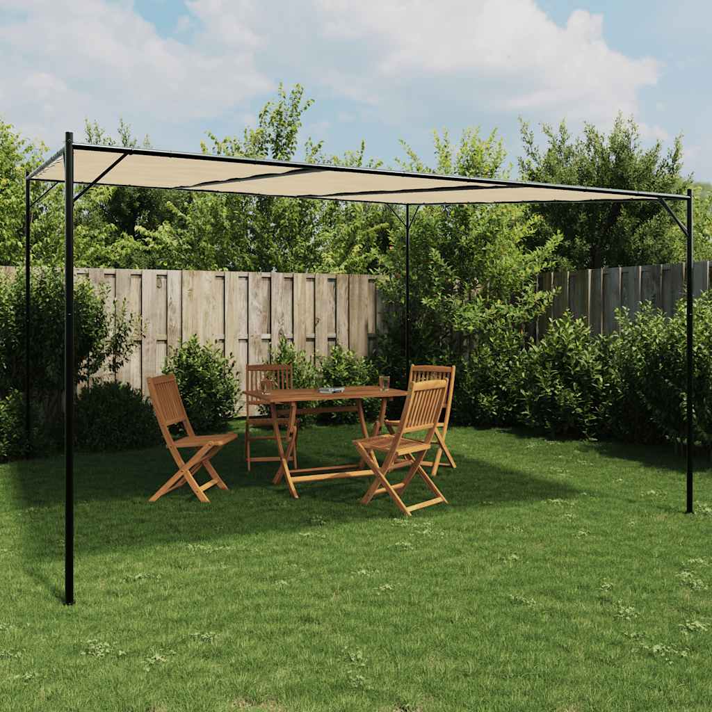 Pavillon Beige 4x4 m 180 g/m² Stoff und Stahl