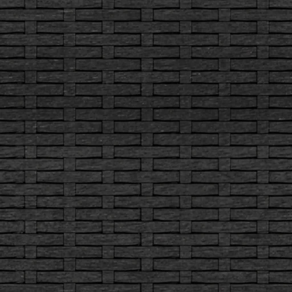 Garten-Mittelsofas mit Kissen 2 Stk. Schwarz Poly Rattan
