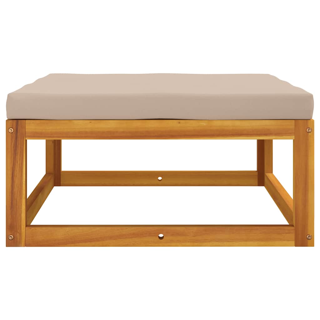 3-tlg. Garten-Lounge-Set mit Kissen Massivholz Akazie