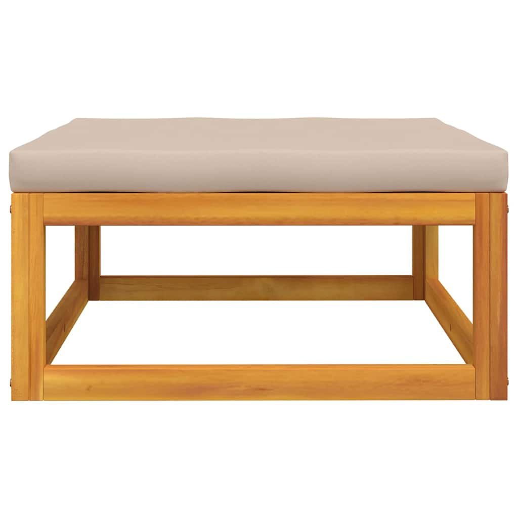 3-tlg. Garten-Lounge-Set mit Kissen Massivholz Akazie