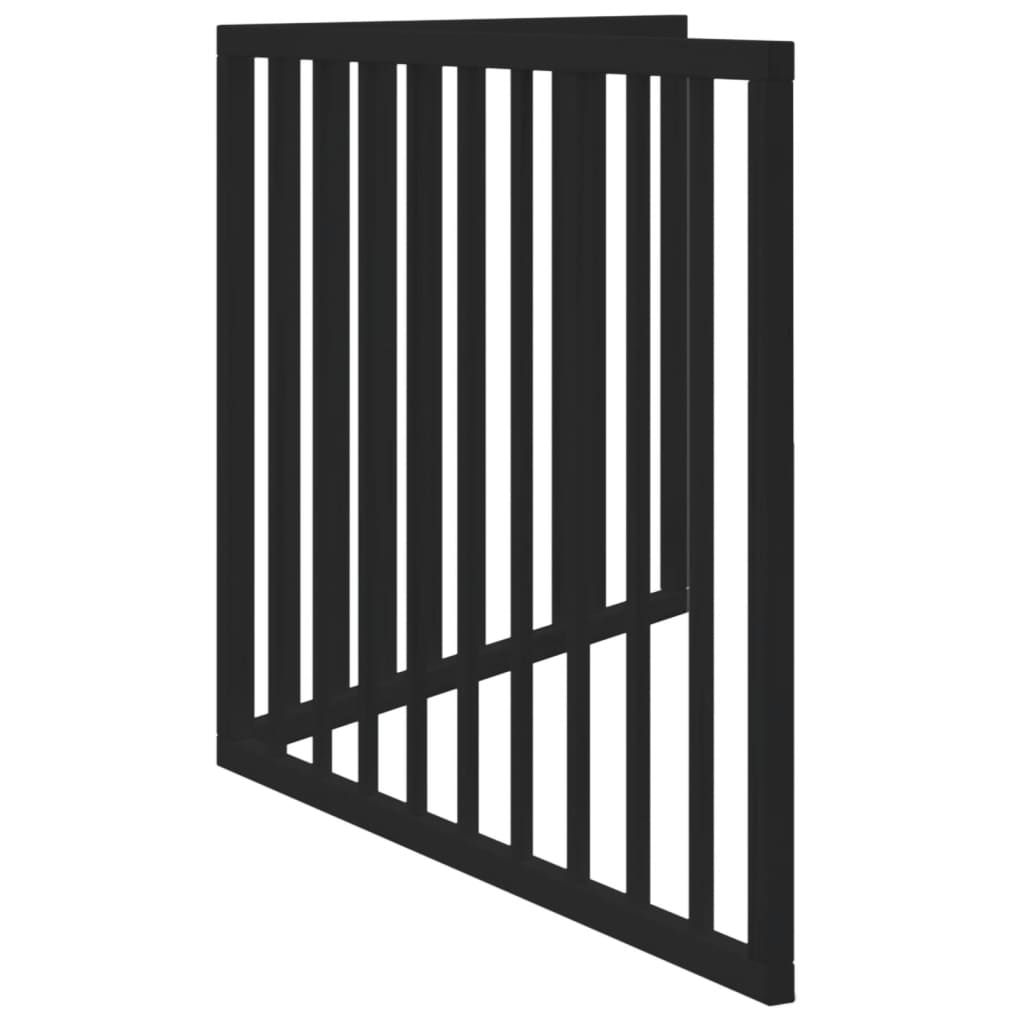 Hundegitter Faltbar 2 Paneele Schwarz 160 cm Pappelholz