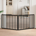 Hundegitter Faltbar 2 Paneele Schwarz 160 cm Pappelholz