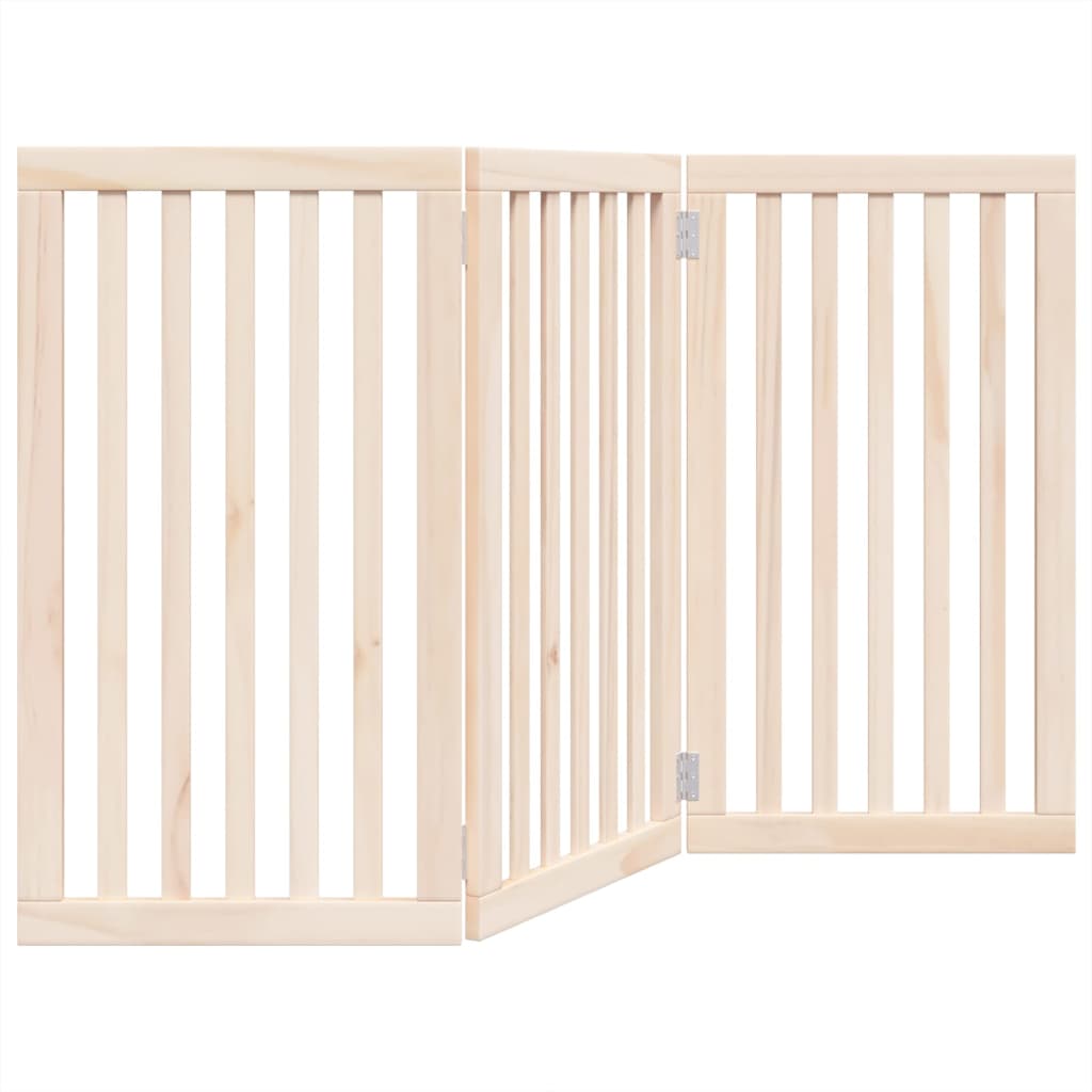 Hundegitter Faltbar 3 Paneele 150 cm Pappelholz
