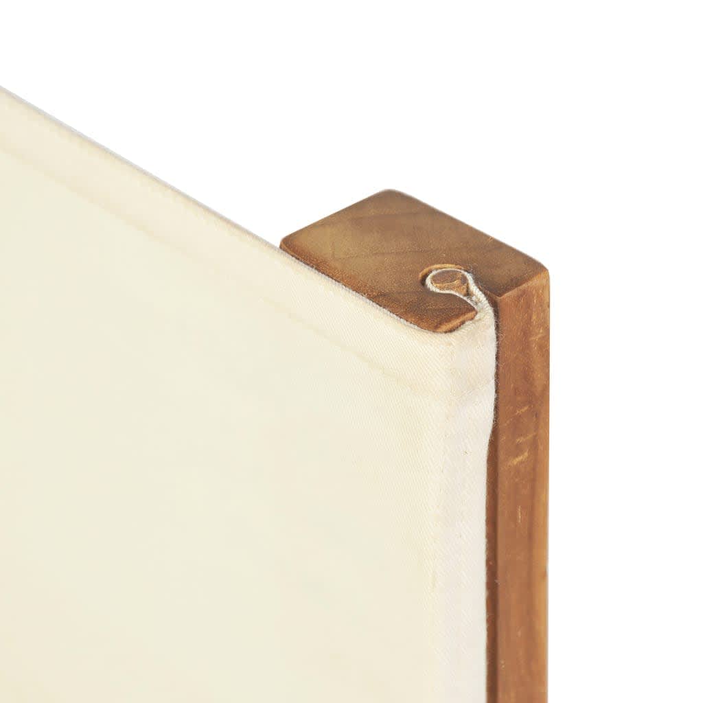 Regiestühle 2 Stk. Klappbar Creme Massivholz Teak