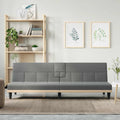 Schlafsofa mit Getränkehaltern Dunkelgrau Stoff