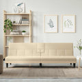 Schlafsofa mit Getränkehaltern Creme Stoff