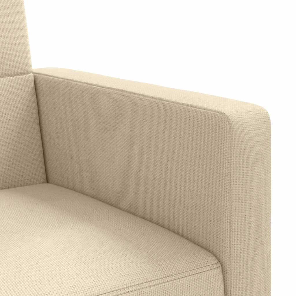 Schlafsofa mit Kissen Creme Stoff