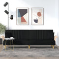Schlafsofa mit Armlehnen Schwarz Stoff