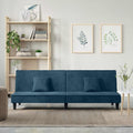 Schlafsofa Blau Samt
