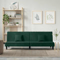 Schlafsofa Dunkelgrün Samt