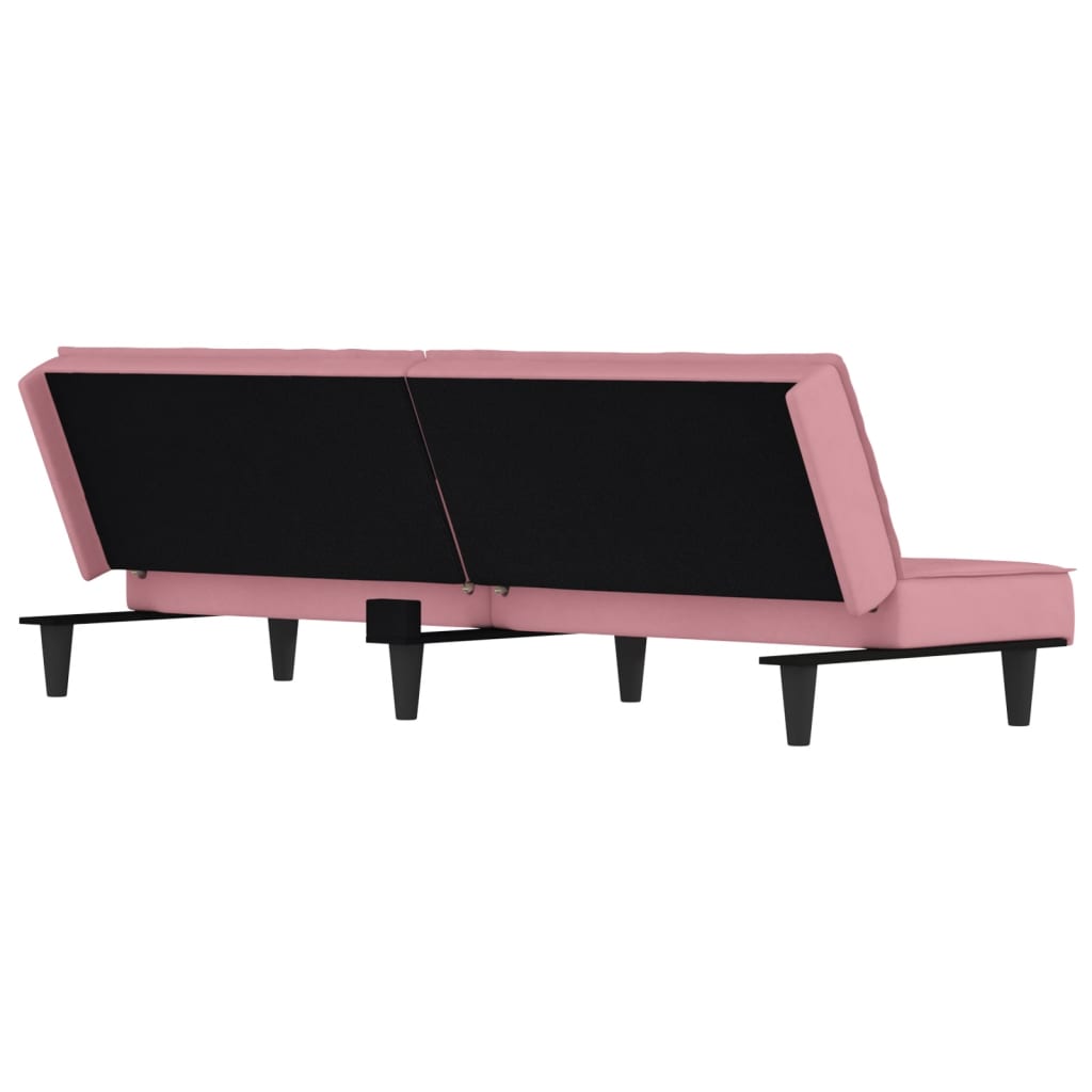 Schlafsofa Rosa Samt