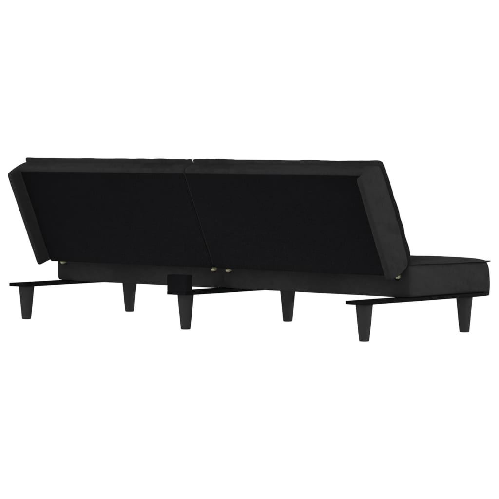 Schlafsofa Schwarz Samt