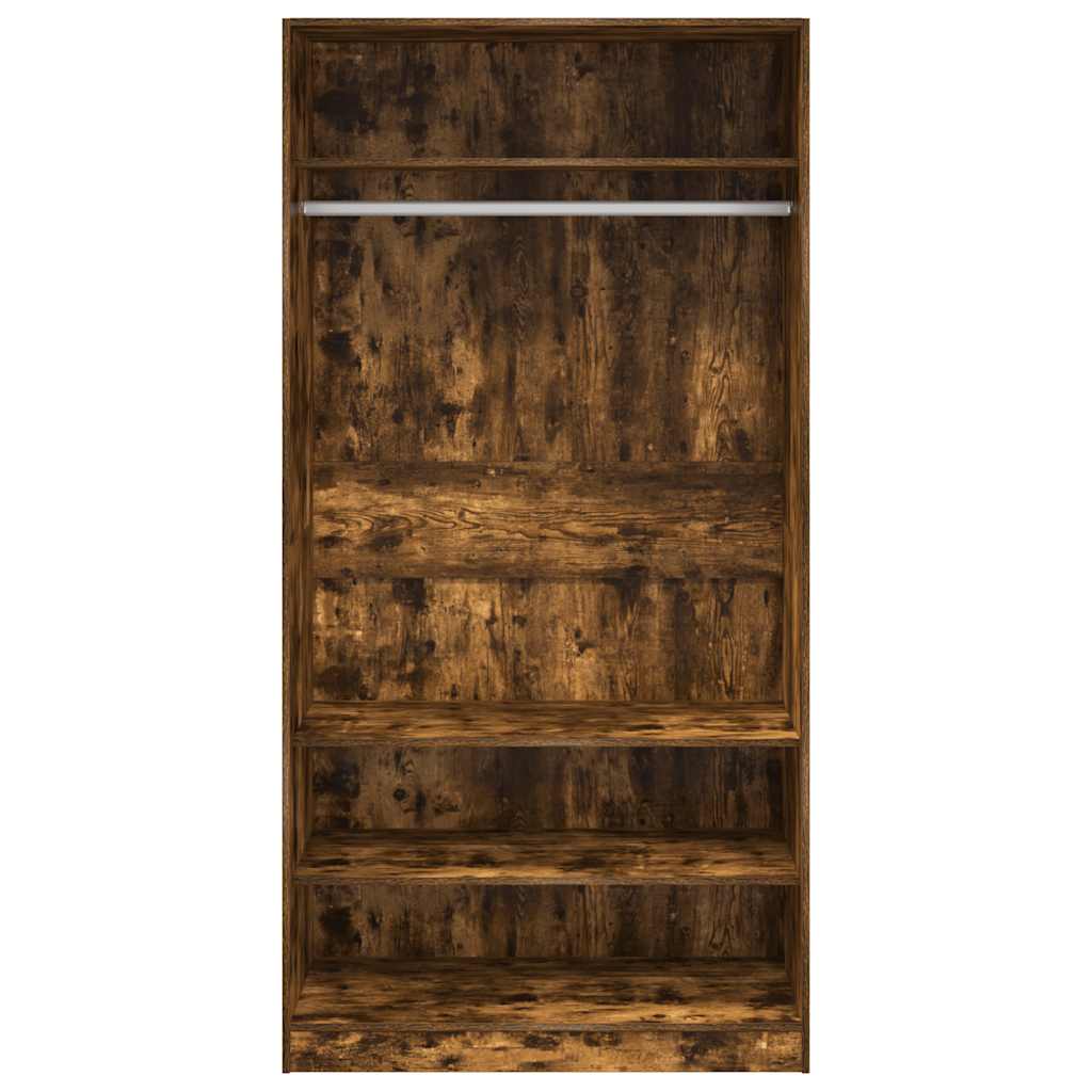 Kleiderschrank Räuchereiche 100x50x200 cm Holzwerkstoff