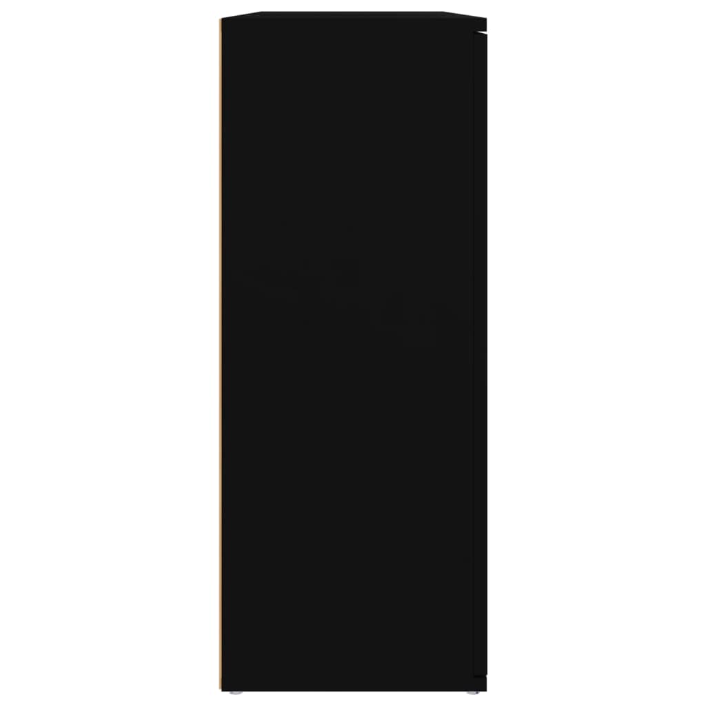 Sideboard Schwarz 91x29,5x75 cm Holzwerkstoff