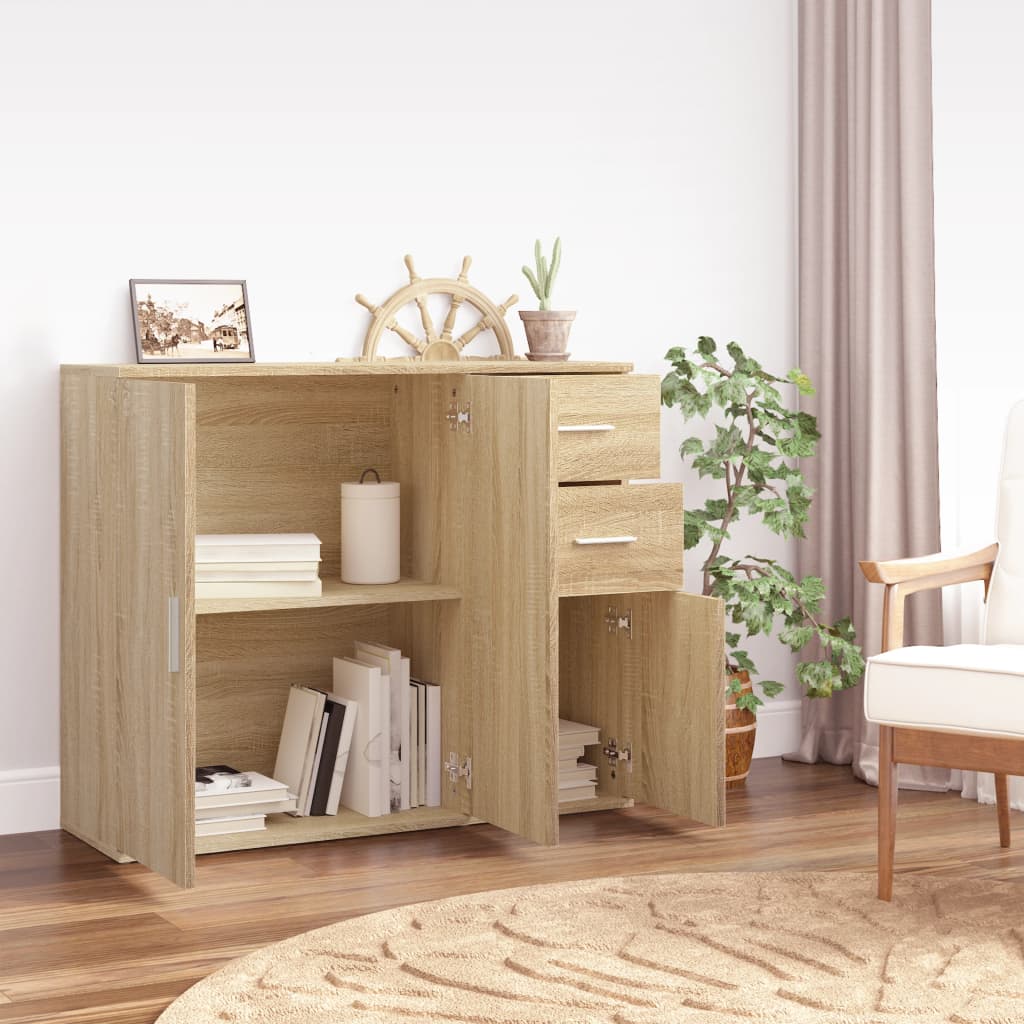 Sideboard Sonoma-Eiche 91 x 29,5 x 75 cm Holzwerkstoff