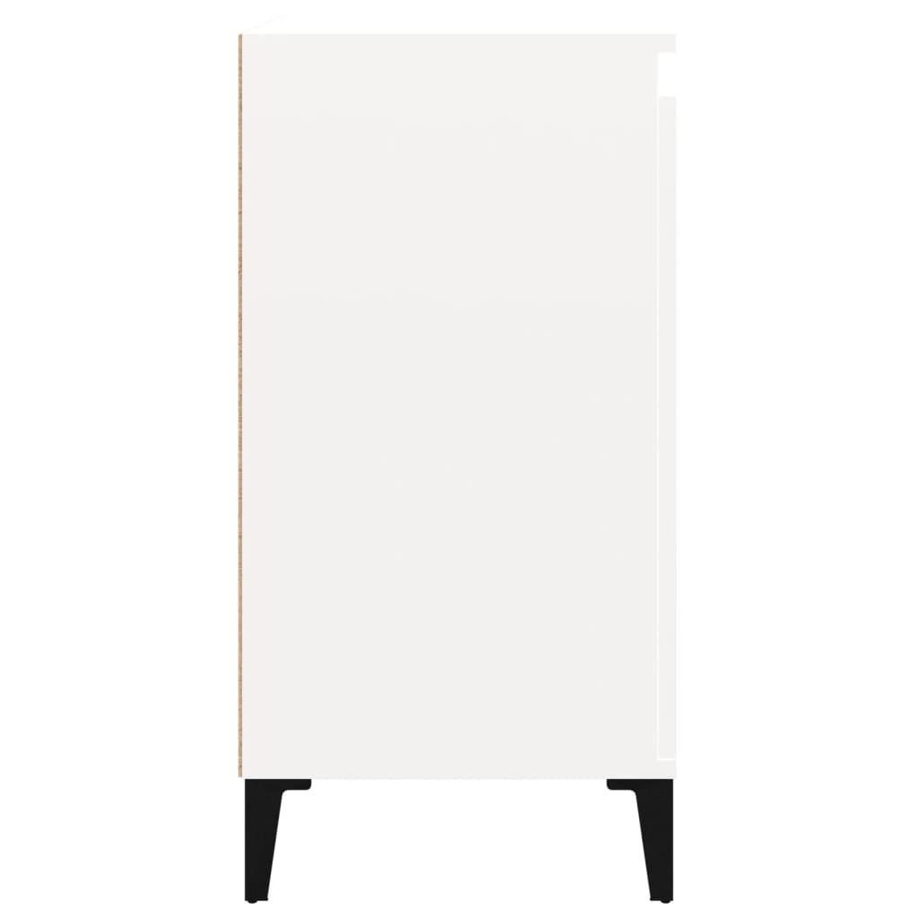 Nachttische 2 Stk. Hochglanz-Weiß 40x35x70 cm Holzwerkstoff