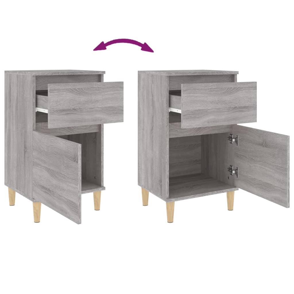 Nachttisch Grau Sonoma 40x35x70 cm