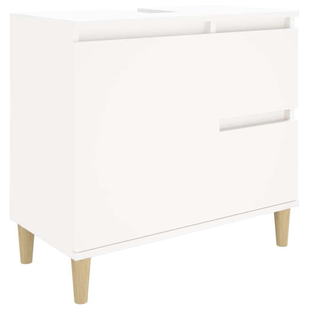 Badschrank Weiß 65x33x60 cm Holzwerkstoff