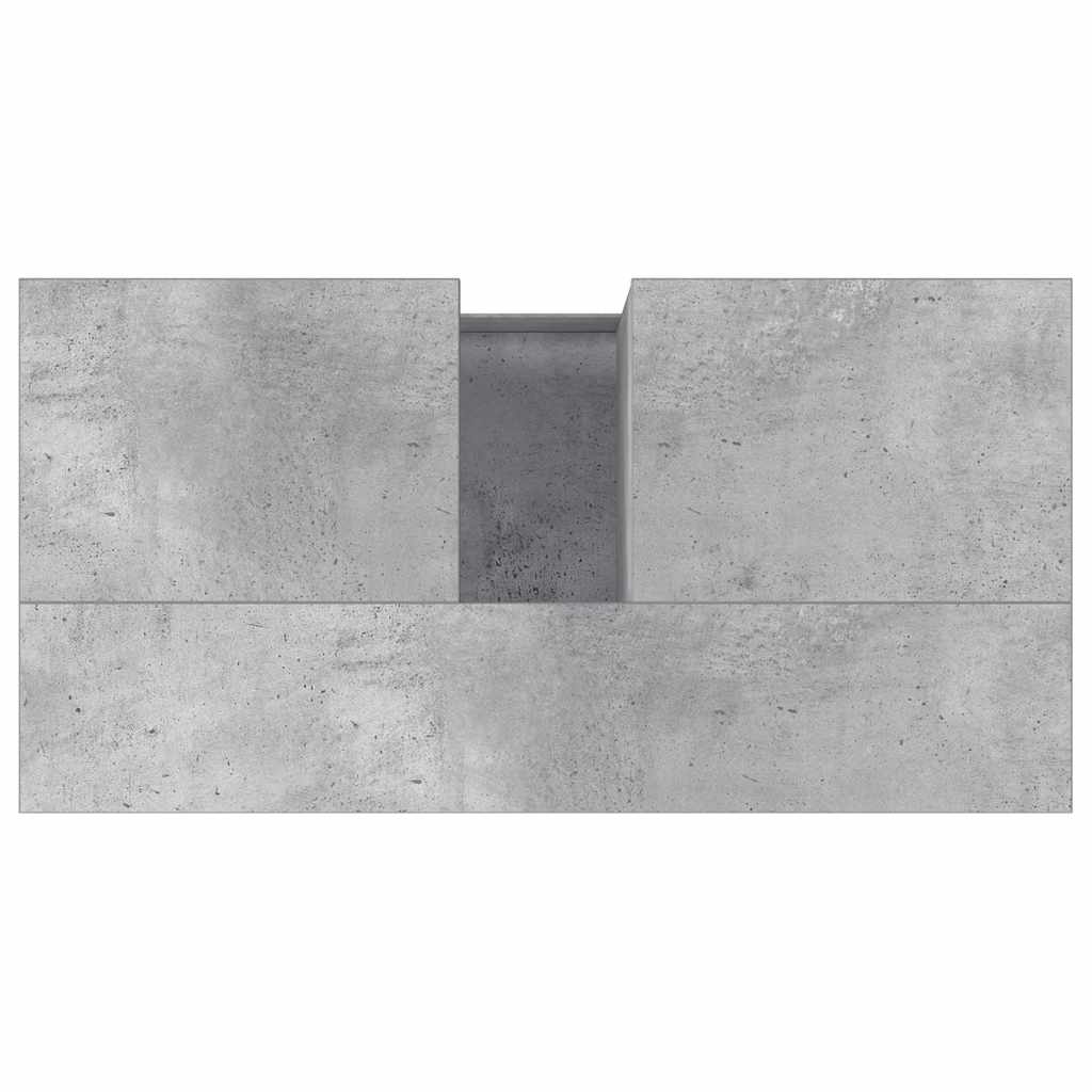 Badschrank Betongrau 65x33x60 cm Holzwerkstoff