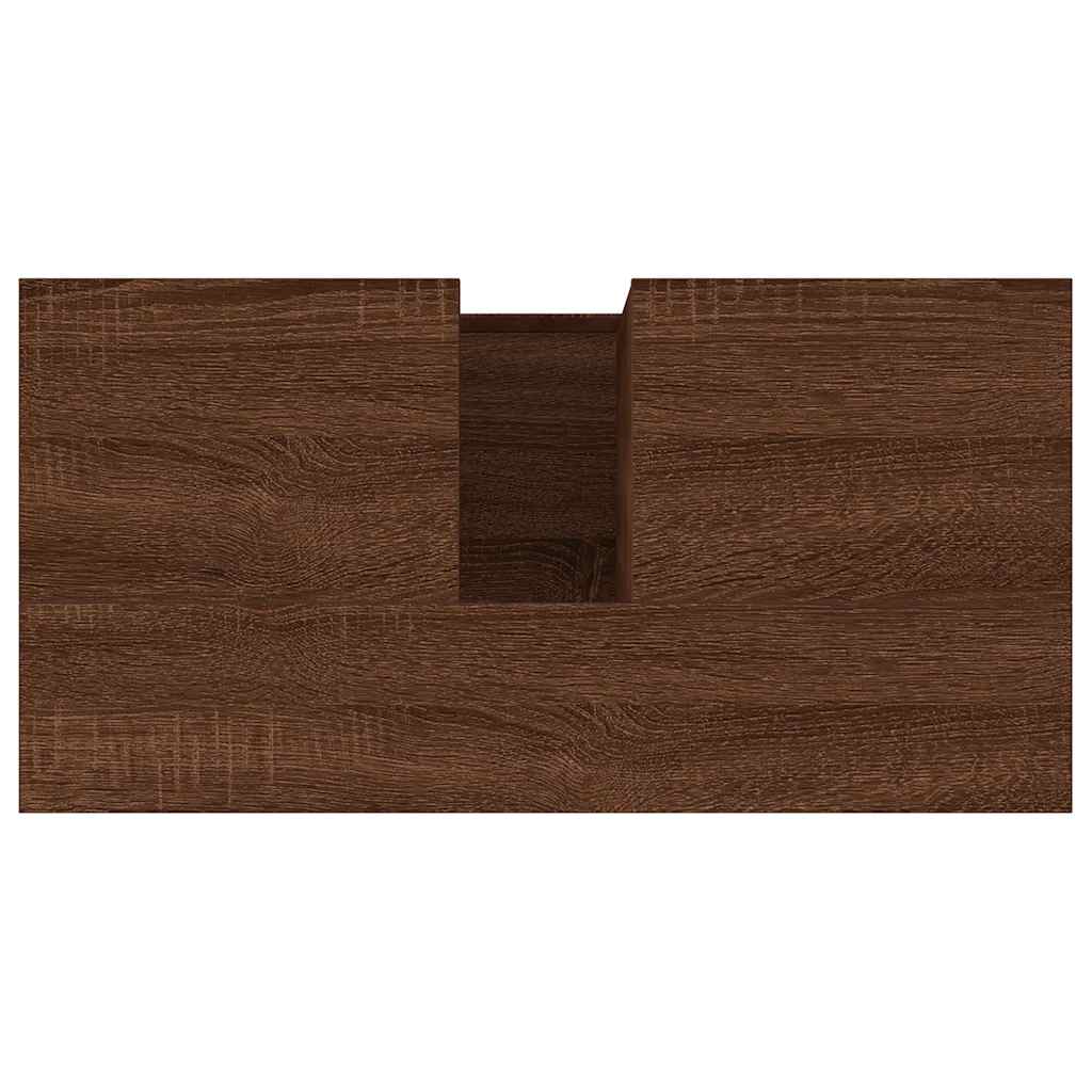 Badschrank Braun Eichen-Optik 65x33x60 cm Holzwerkstoff