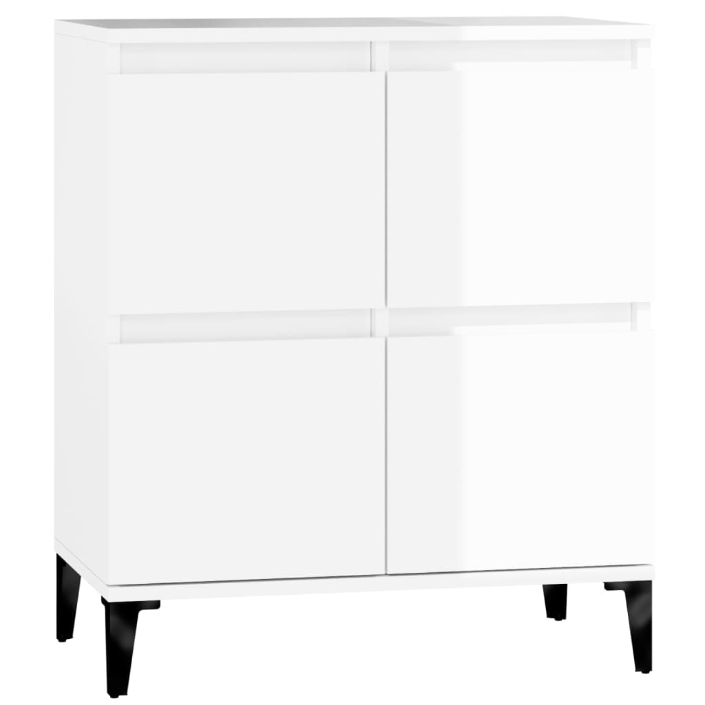 Sideboard Hochglanz-Weiß 60x35x70 cm Holzwerkstoff