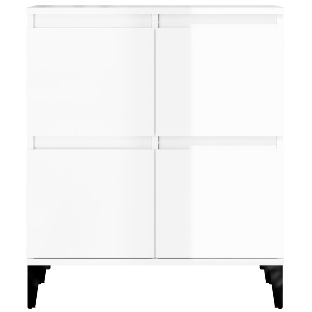 Sideboard Hochglanz-Weiß 60x35x70 cm Holzwerkstoff