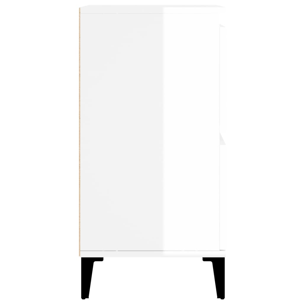 Sideboard Hochglanz-Weiß 60x35x70 cm Holzwerkstoff