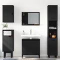 Waschbeckenunterschrank Schwarz 58x33x60 cm Holzwerkstoff