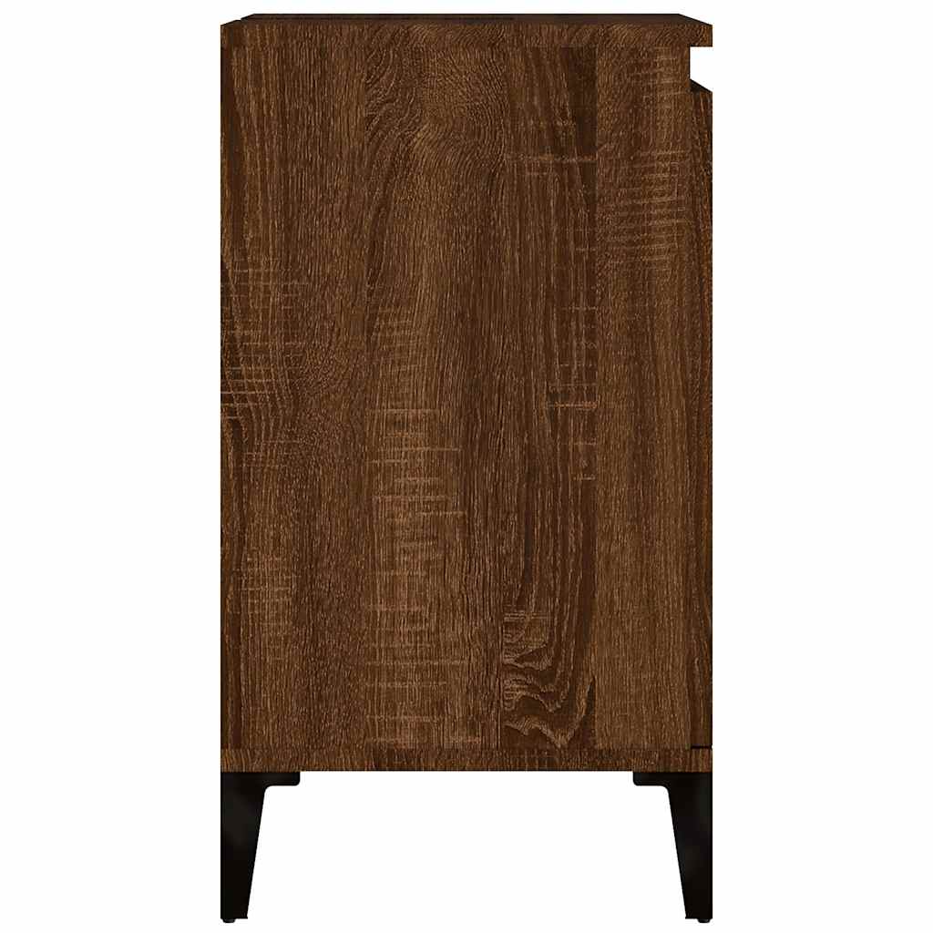Waschbeckenunterschrank Braun Eichen-Optik 58x33x60 cm