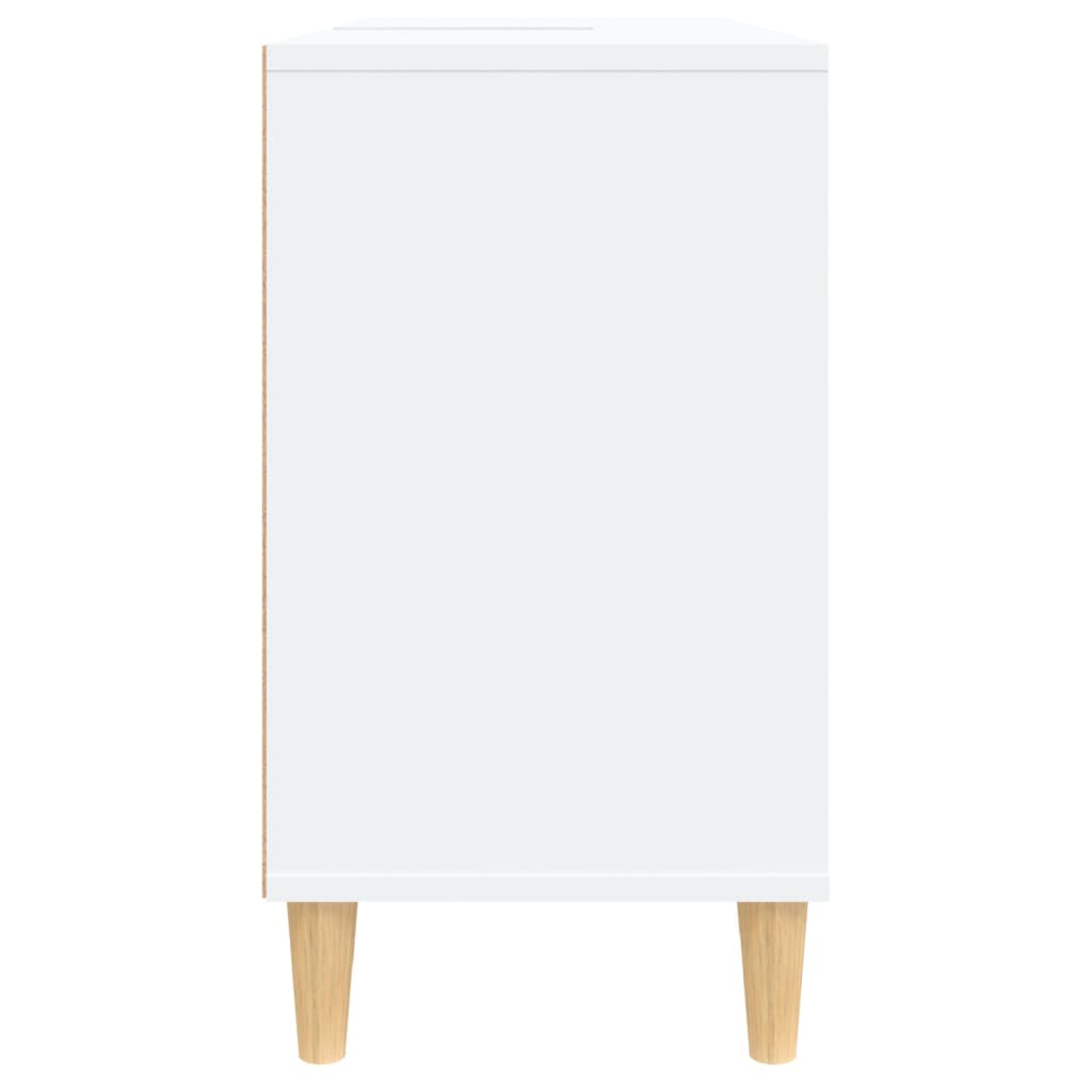 Waschbeckenunterschrank Weiß 80x33x60 cm Holzwerkstoff