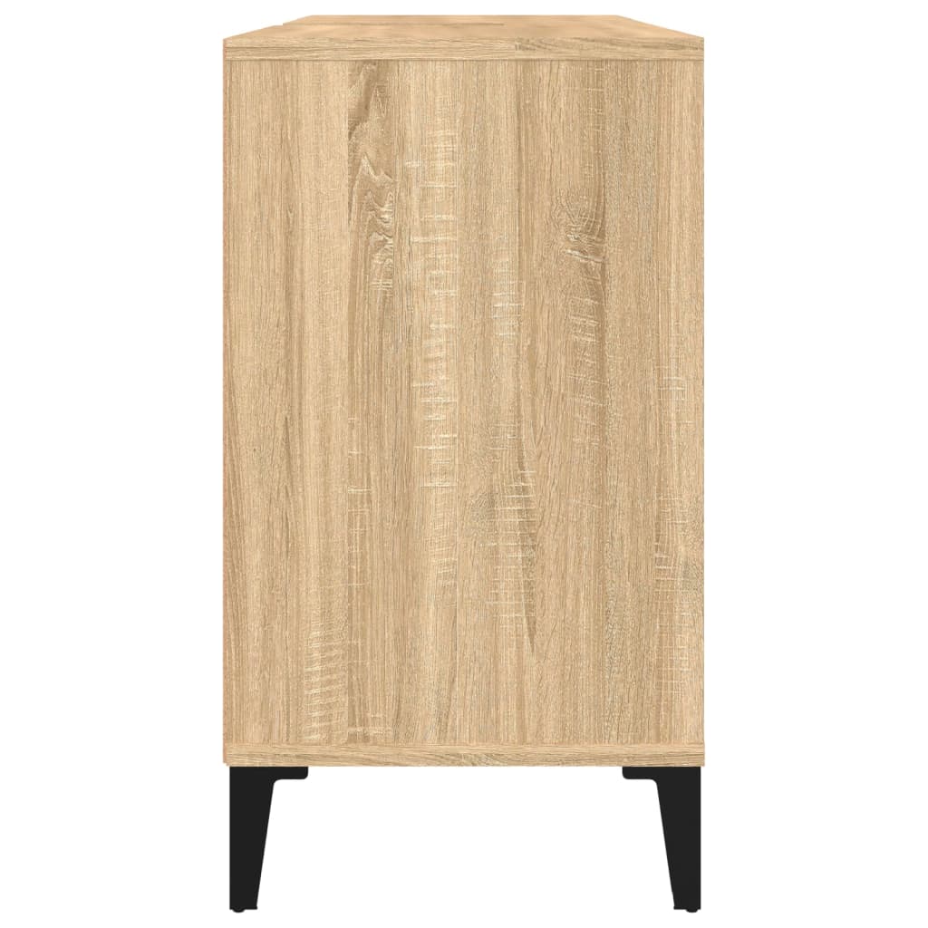 Waschbeckenunterschrank Sonoma-Eiche 80x33x60 cm Holzwerkstoff