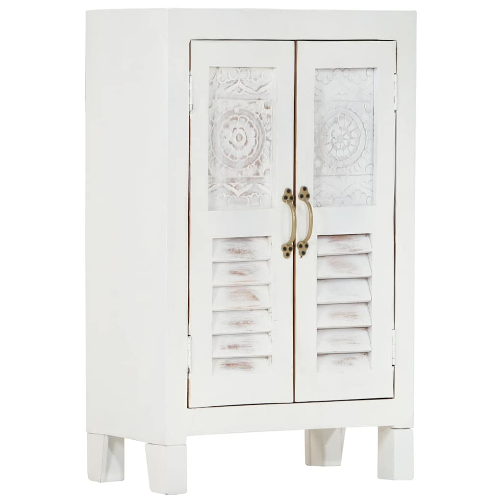 Sideboard Weiß 55x30x90 cm Massivholz Akazie
