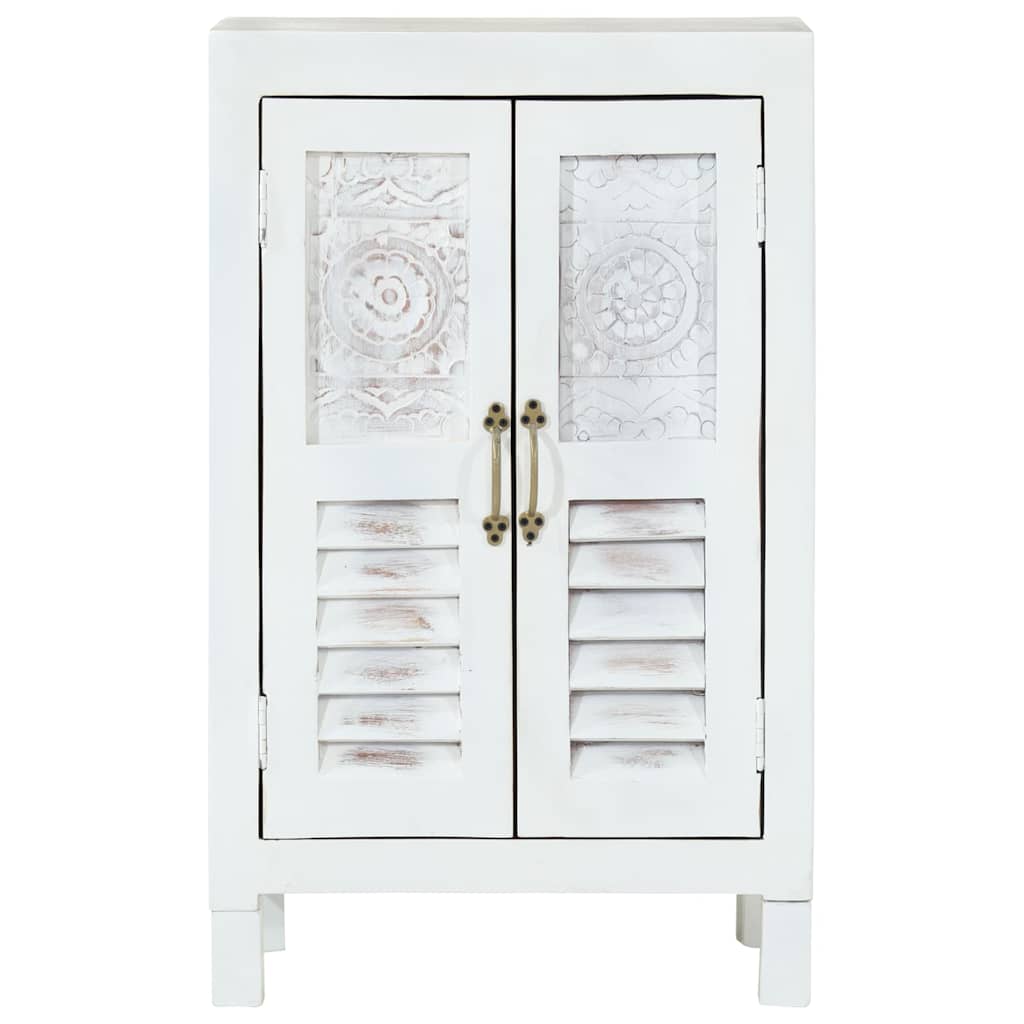 Sideboard Weiß 55x30x90 cm Massivholz Akazie