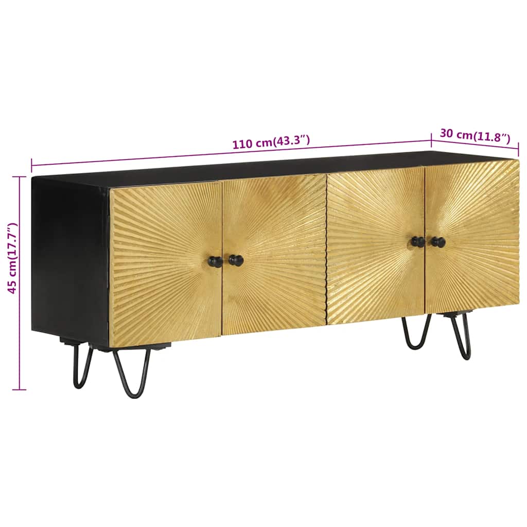 TV-Schrank 110x30x45 cm Massivholz Mango