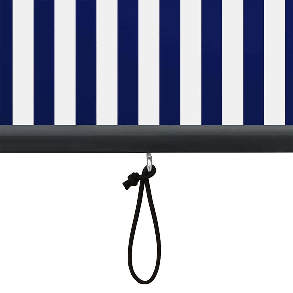 Rollo Blau und Weiß 180 x 250 cm Stoff und Aluminium