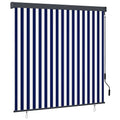 Rollo Blau und Weiß 180 x 250 cm Stoff und Aluminium